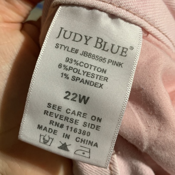 Judy Blue Always Be My Baby Pink Flare Jeans - Picture 9 of 9